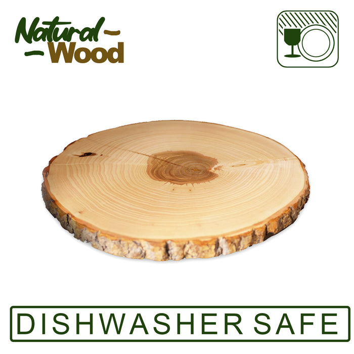 Original Genuine Wood Bark Snack Board - Dishwasher-Safe