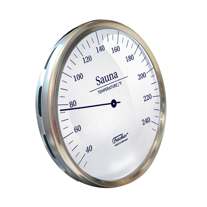 Fischer Sauna Thermometer, Stainless Steel - US / Fahrenheit