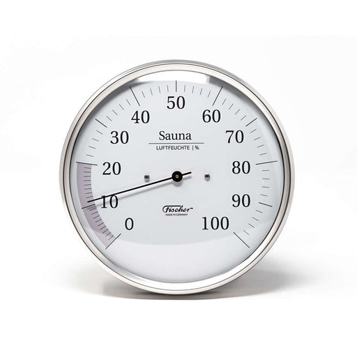 Fischer Sauna Hygrometer, Stainless Steel (German)