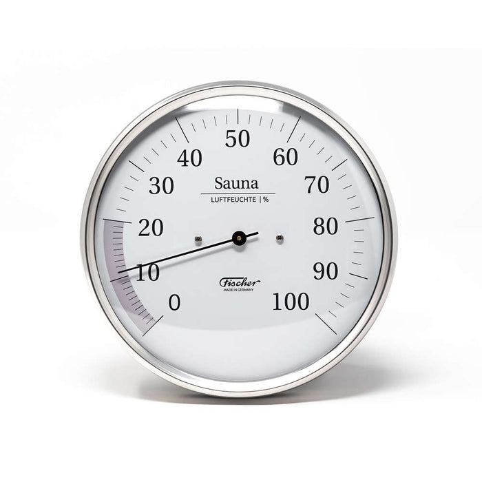 Fischer Sauna Hygrometer, Stainless Steel (German)