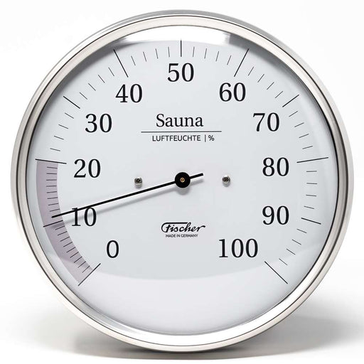 Fischer Sauna Hygrometer, Stainless Steel (German)
