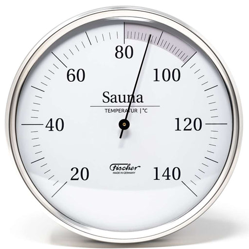 Fischer Sauna Thermometer, Stainless Steel - DE / Celsius