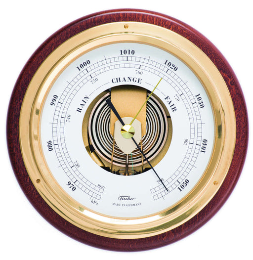 Fischer Barometer Brass-Mahogany 170 mm / 6.7" - 1434B-22
