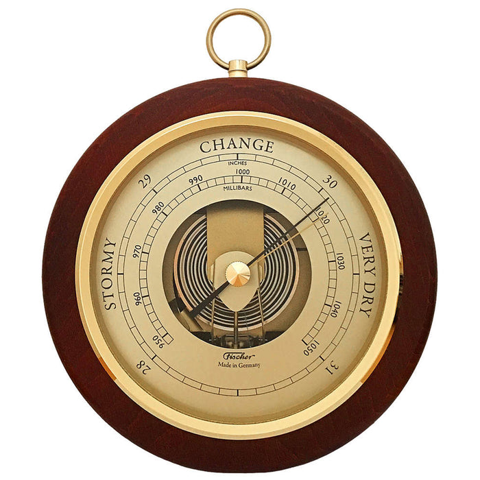 Fischer Barometer Brass-Mahogany 170 mm / 6.7" - 1436R-22 (US Version)