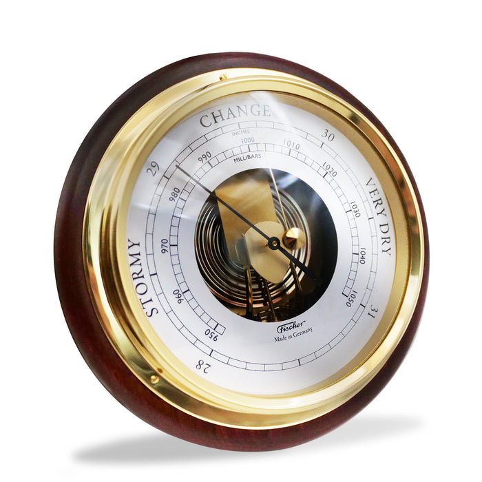 Fischer Barometer Brass-Mahogany 170 mm / 6.7" - 1434B-22 (US Version)