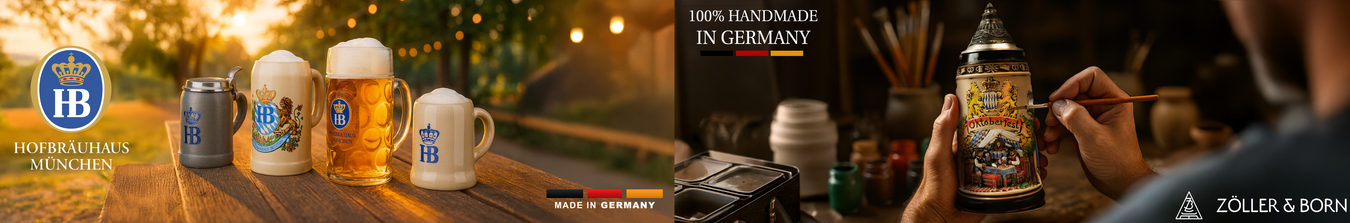 Handcrafted German Beer Steins by KING-WERK and Zöller & Born