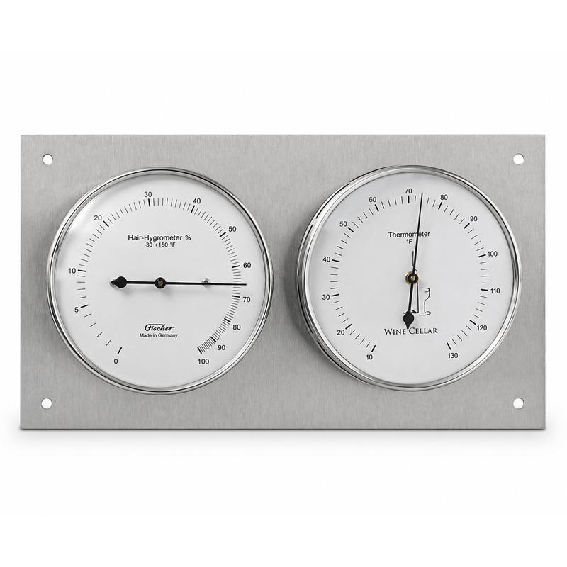 フィッシャーワインセラーハイグロメーター＆温度計240 mm / 9.4" - 140.01F（英語、°F）
