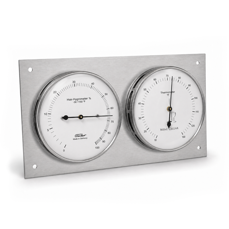 フィッシャーワインセラーハイグロメーター＆温度計240 mm / 9.4" - 140.01F（英語、°F）