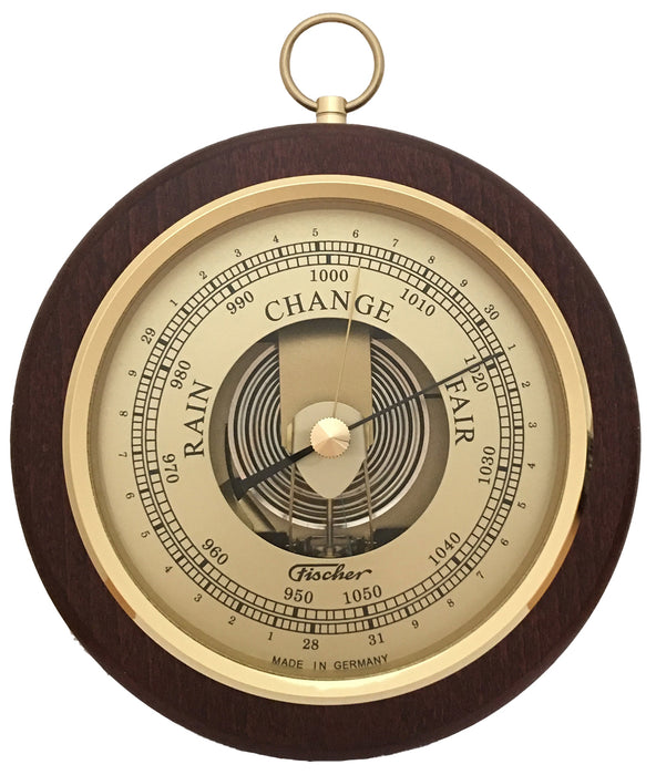 Fischer Barometer Pascal, High Altitude Version, Brass-Mahogany 6.7" / 170 mm - 1436R-22HA