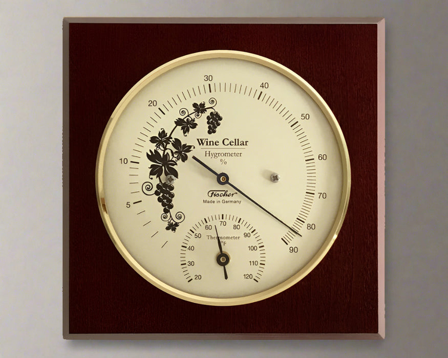 Fischer Wine Cellar Hygrometer & Thermometer, 5.5 Inch - 1225HT-22 Fahrenheit