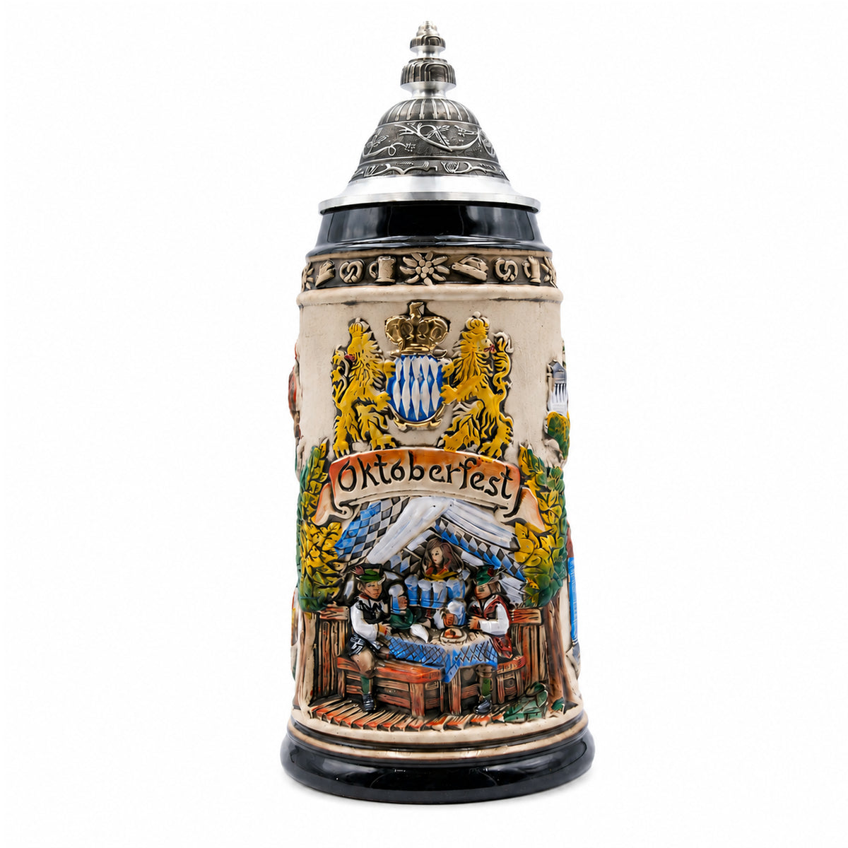 ドイツビールジョッキ/マグ 1.0 L (33.8 oz)、オクトーバーフェスト