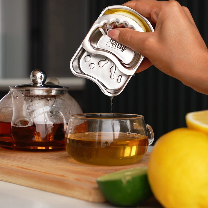 Lemoneasy Stainless Steel Lemon Slice Press - Compact Citrus Juicer, Dishwasher Safe, Made in Germany