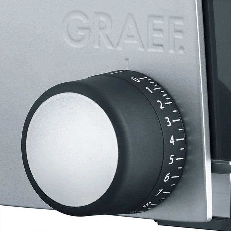 Graef S32100 Premium Electric Bread Slicer - 230 V Appliance for USA 110V with Included Step-Up Converter