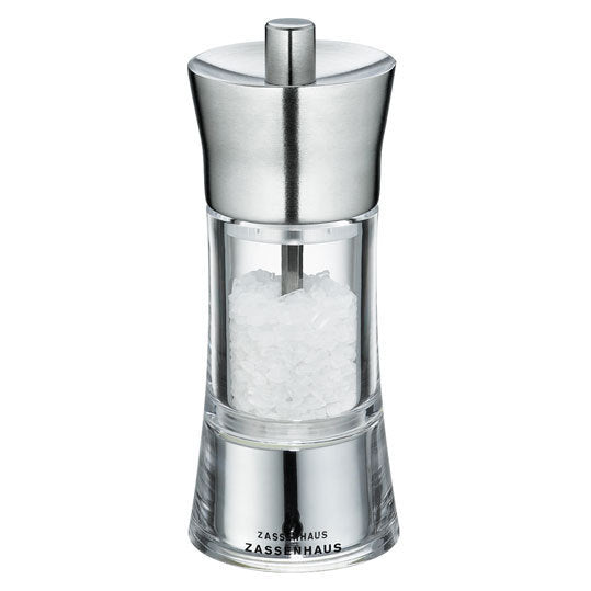 Zassenhaus AACHEN Salt and Pepper Mill - Acrylic & Stainless Steel