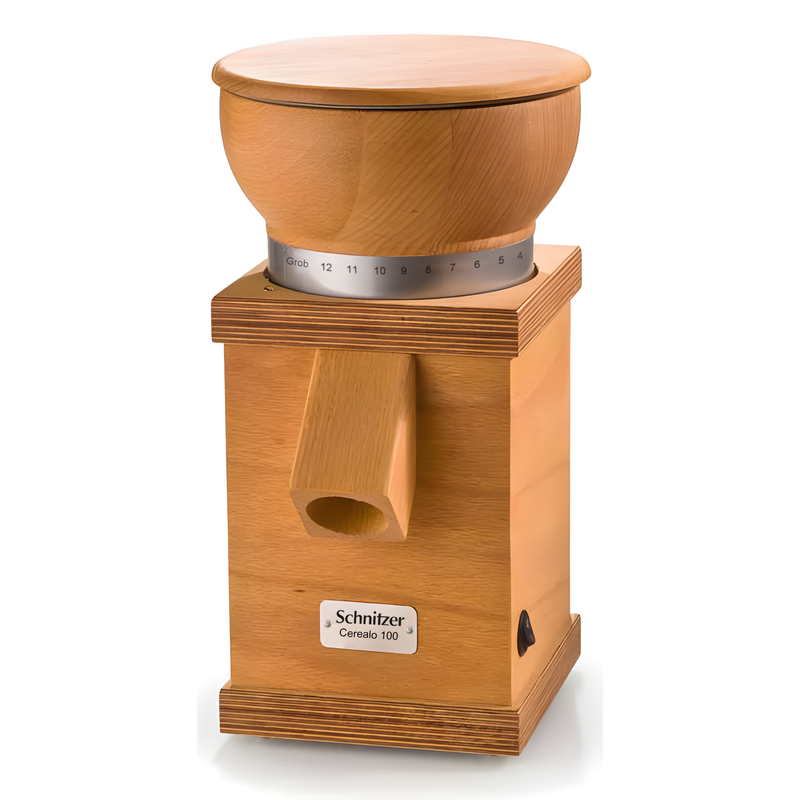 Schnitzer Cerealo Grain Mill – 230V Appliance for USA 110V with Included Step-Up Converter