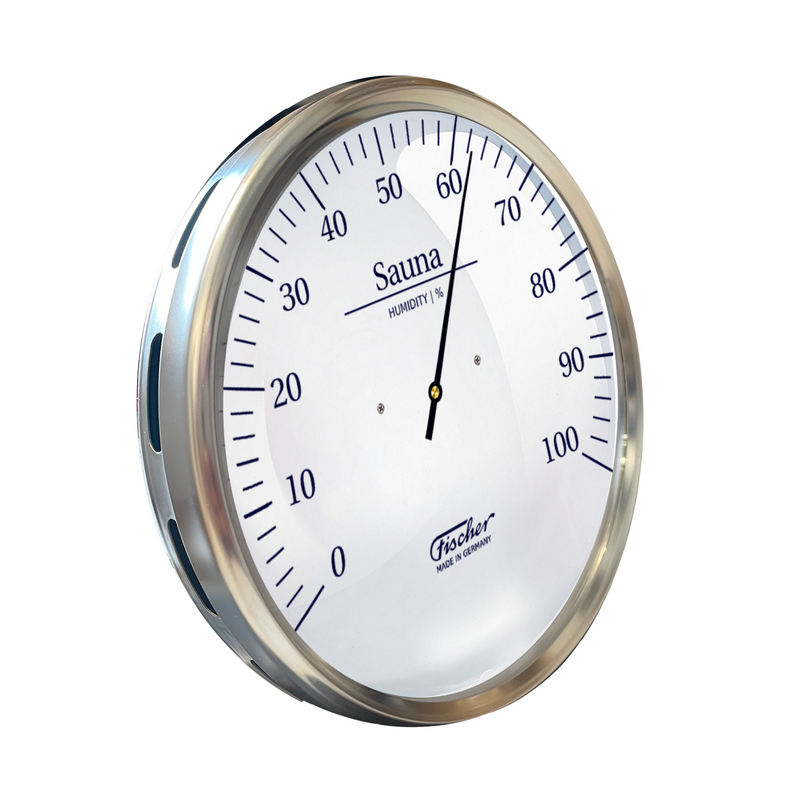 Fischer Sauna Thermometer + Hygrometer, Stainless Steel (US Version °F)