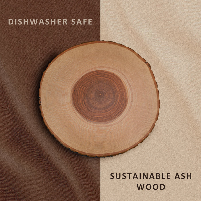 Original Genuine Wood Bark Snack Board -  Dishwasher-Safe