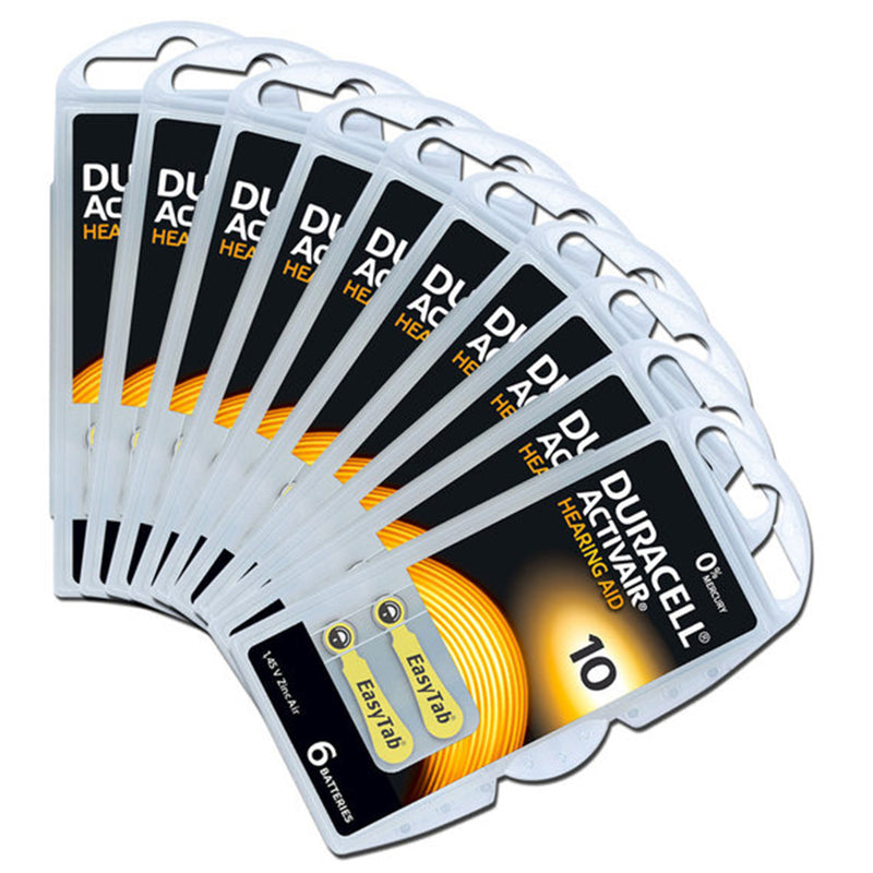 Duracell Activ Air Hearing Aid Batteries, 60 pcs