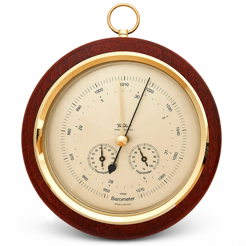 Fischer Barometer with Thermometer & Hygrometer 7.9" - 1694R-22 (US Version/ °F)