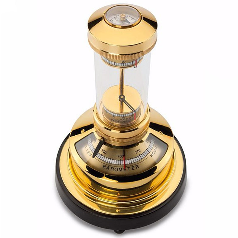 LUFFT Weather Pillar, Brass / Wood