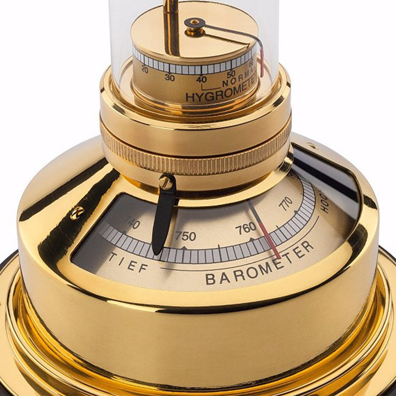 LUFFT Weather Pillar, Brass / Wood