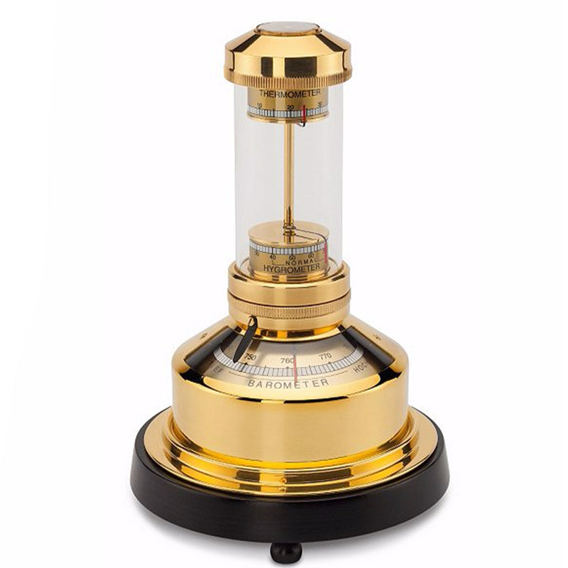 LUFFT Weather Pillar, Brass / Wood