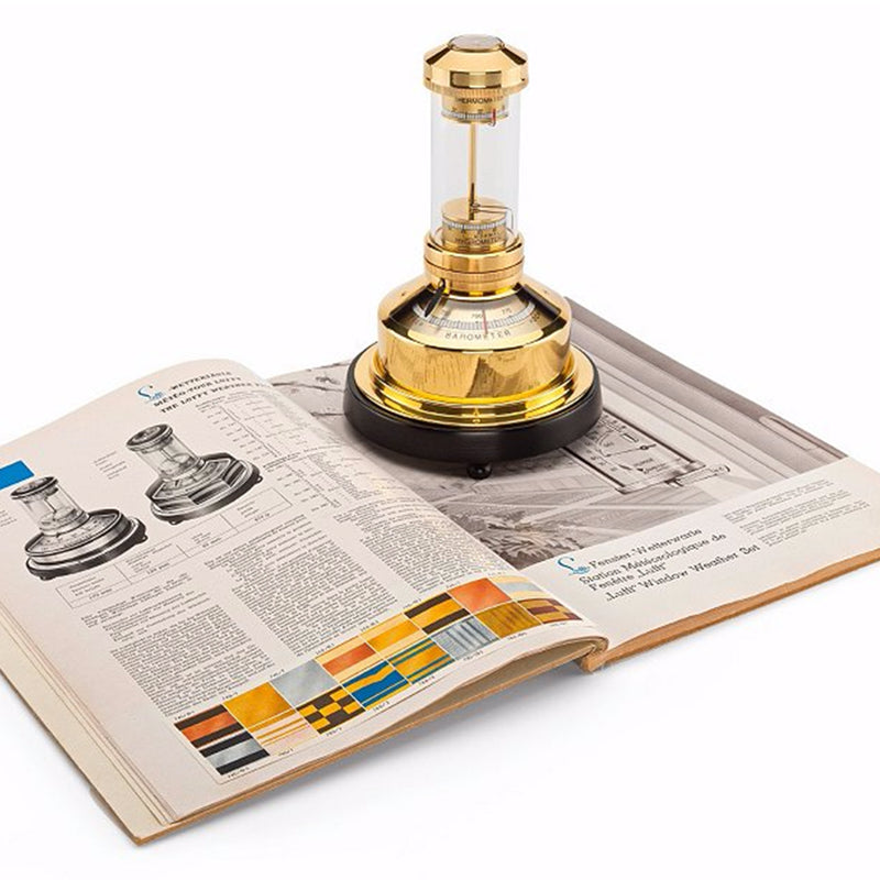 LUFFT Weather Pillar, Brass / Wood