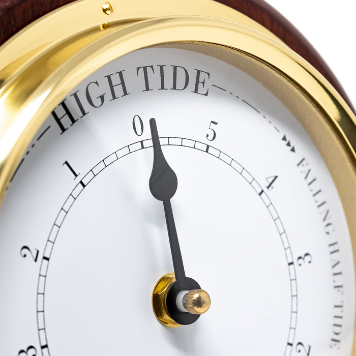 Fischer Tide Clock, Brass / Mahogany Coloured - 1434TD-22