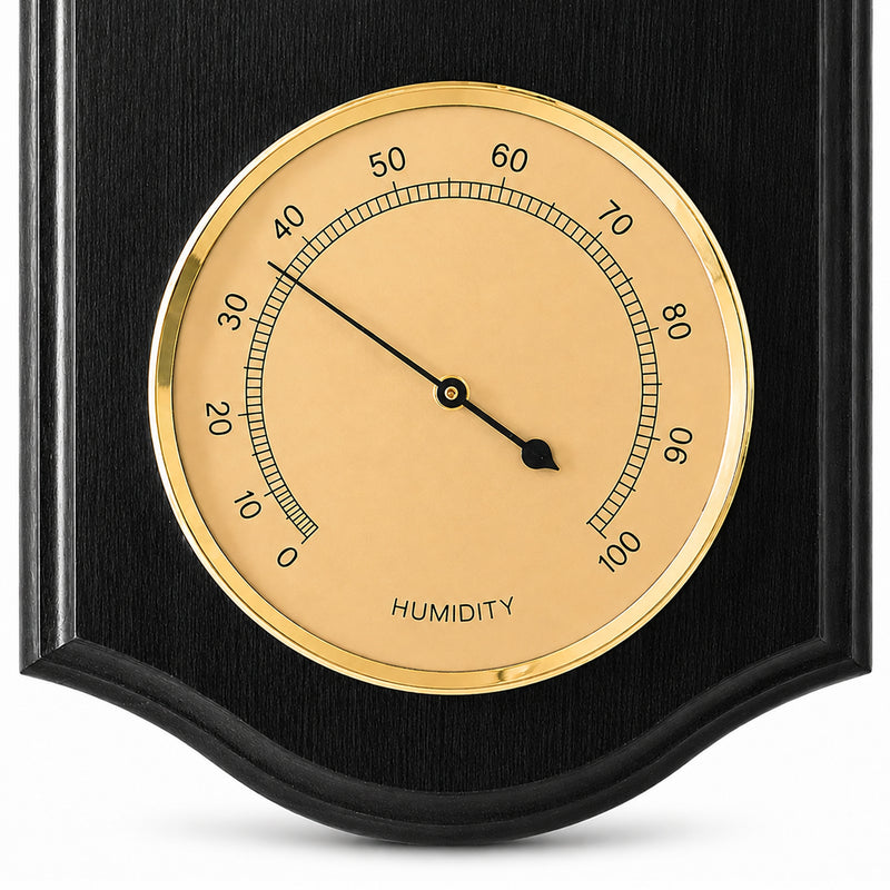 Fischer Weather Station 9178-06 Black Edition - Thermometer, Barometer & Hygrometer - 395 mm / 15.6" - US Version