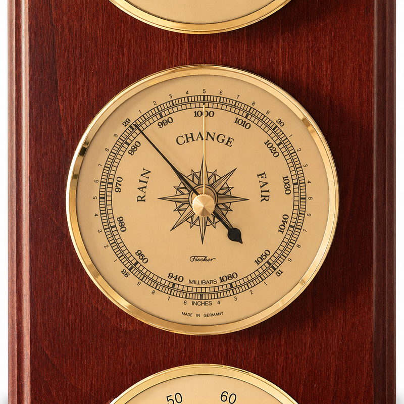 Fischer 気象観測ステーション 9178 - 温度計、気圧計＆湿度計 - 395 mm / 15.6" - 米国版