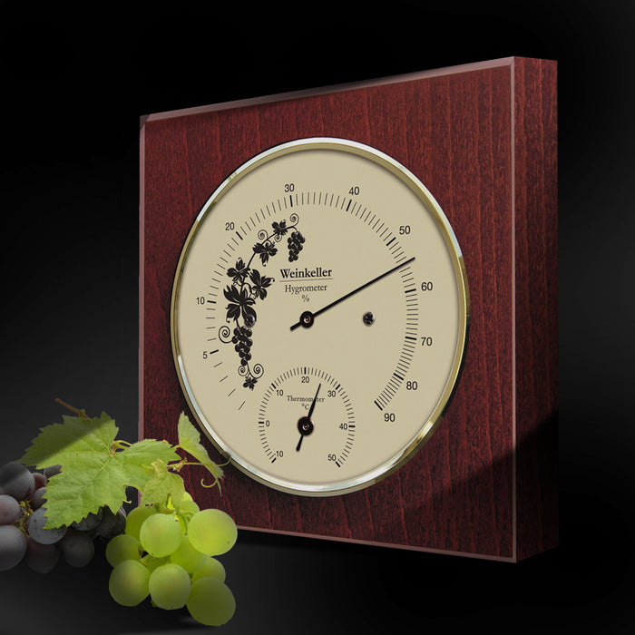 フィッシャー ワインセラー用湿度計＆温度計 140 mm / 5.5" - 1225HT-22 (ドイツ製、°C)