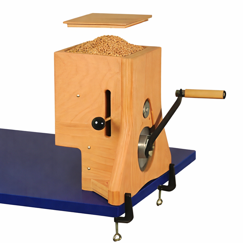 hawos Rotare Hand Grain Mill with 3-Stage Chain Reduction and 125 mm Ø Vertical Milling System