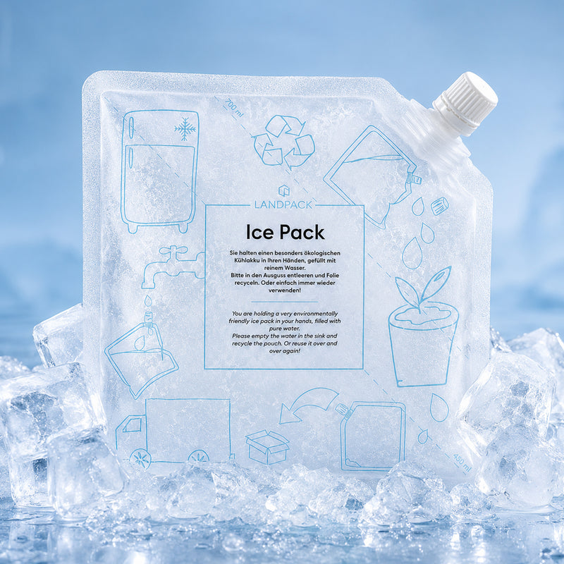 Landpack Refillable Water-Fill Ice Packs – 23.7 fl oz (700 ml)