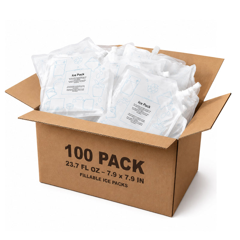 Landpack Refillable Water-Fill Ice Packs – 23.7 fl oz (700 ml)
