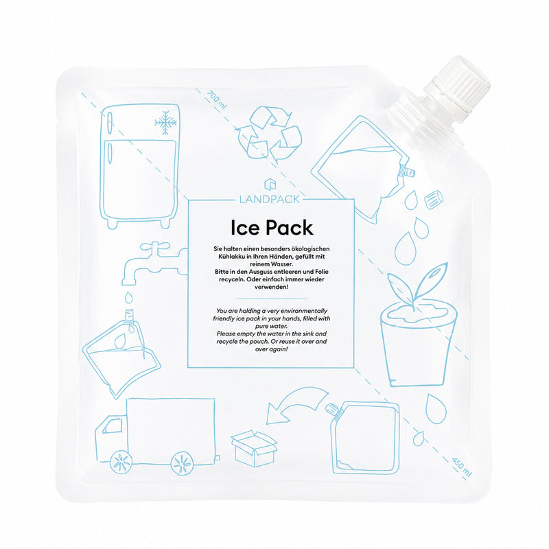 Landpack Refillable Water-Fill Ice Packs – 23.7 fl oz (700 ml)