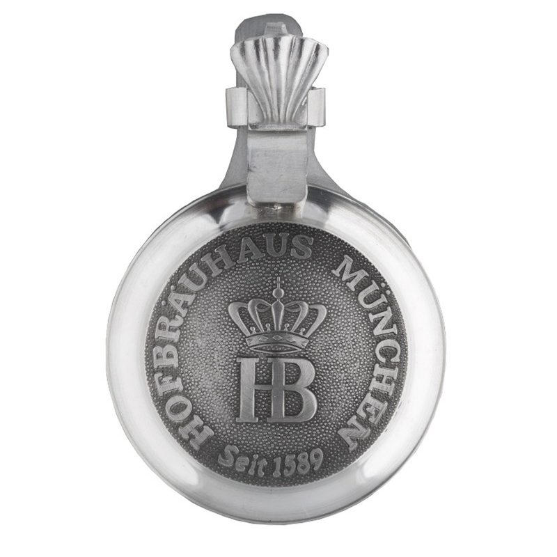 Original Hofbräuhaus München Beer Stein "Salt Glaze" with Pewter Lid