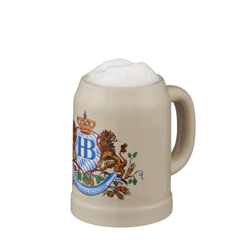 Original Hofbräuhaus München Beer Stein &quot;Lion Decor&quot;