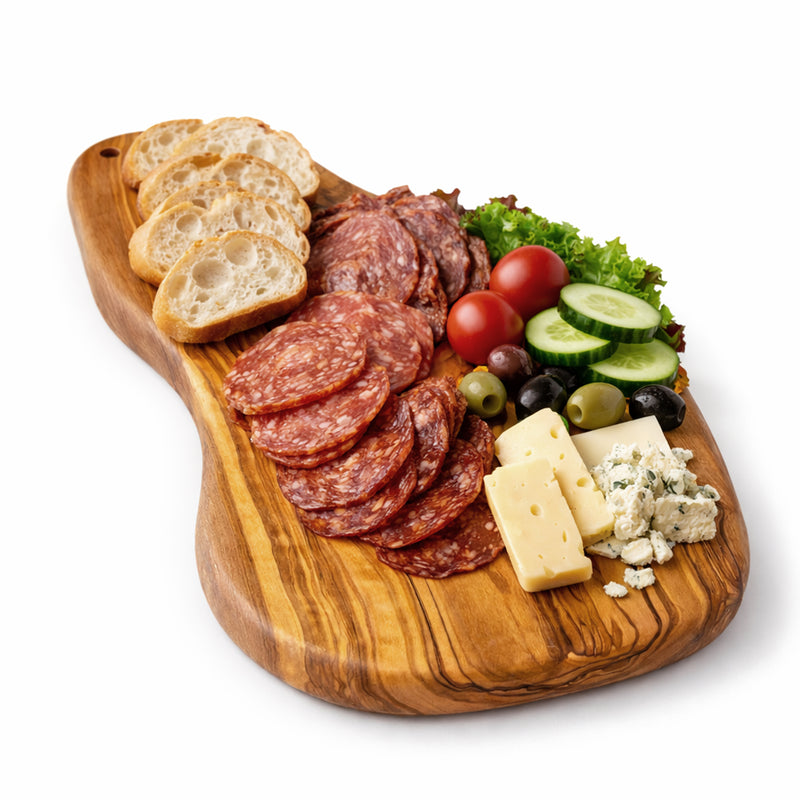 PASTERKAMP Olive Wood Cutting Board - Unique Shape with Natural Edge