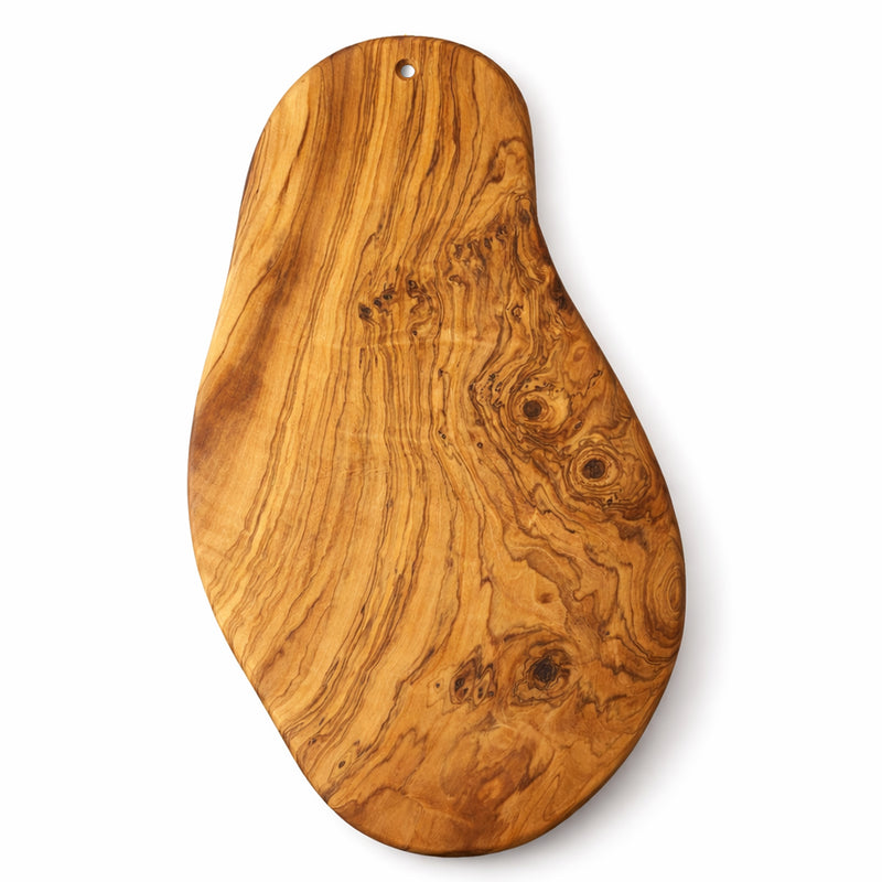 PASTERKAMP Olive Wood Cutting Board - Unique Shape with Natural Edge