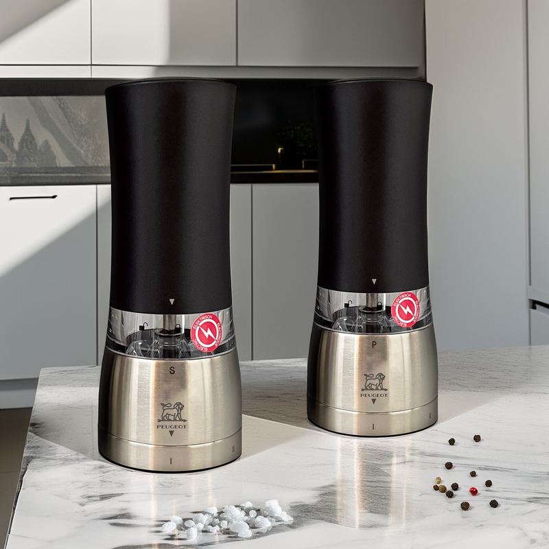 Peugeot Electric DUO DAMAN, U-Select Steel Grinder, Black - 16 cm / 6.3"