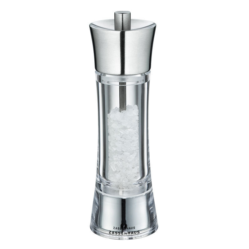 Zassenhaus AACHEN Salt and Pepper Mill - Acrylic & Stainless Steel