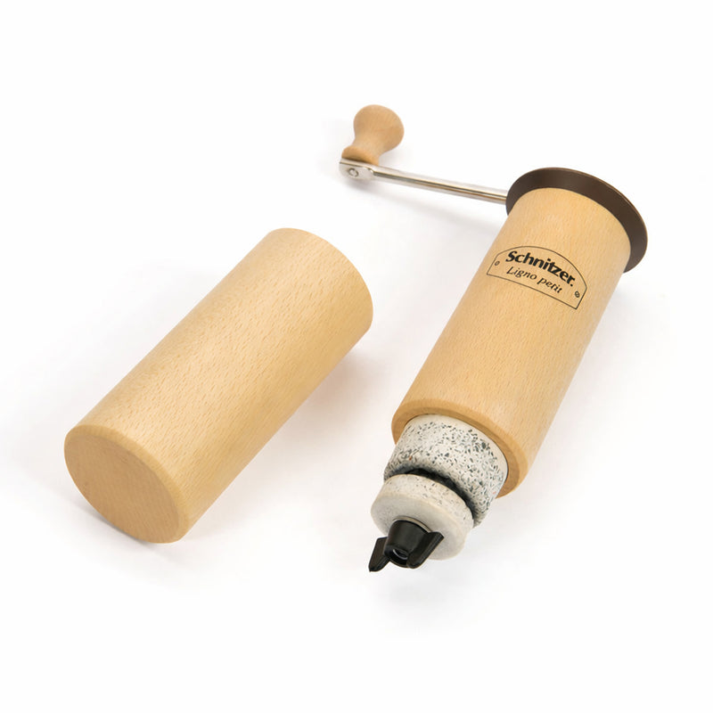 Schnitzer Ligno Petit Molino Manual Compacto para Cereales y Especias – 29 cm / 11.4" de Alto – Capacidad de 68 g / 2.4 oz