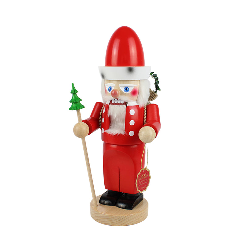 Steinbach ぽっちゃりサンタクロース, ドイツ製手作りくるみ割り人形  - 13.0" / 33 cm