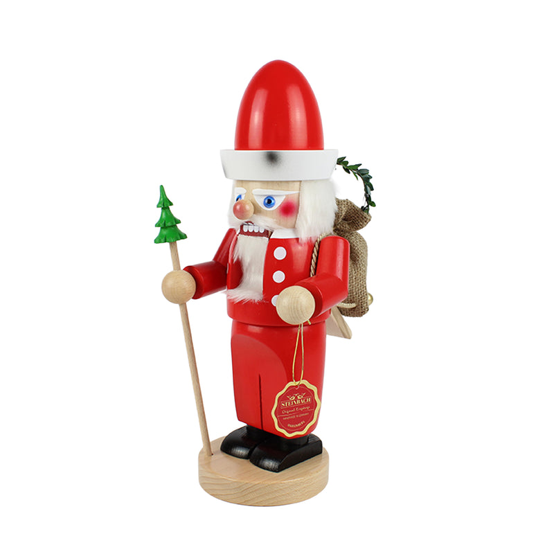 Steinbach ぽっちゃりサンタクロース, ドイツ製手作りくるみ割り人形  - 13.0" / 33 cm