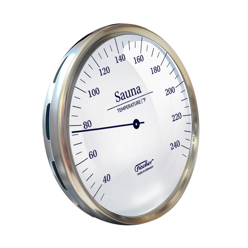 Fischer Sauna Thermometer, Stainless Steel - US / Fahrenheit
