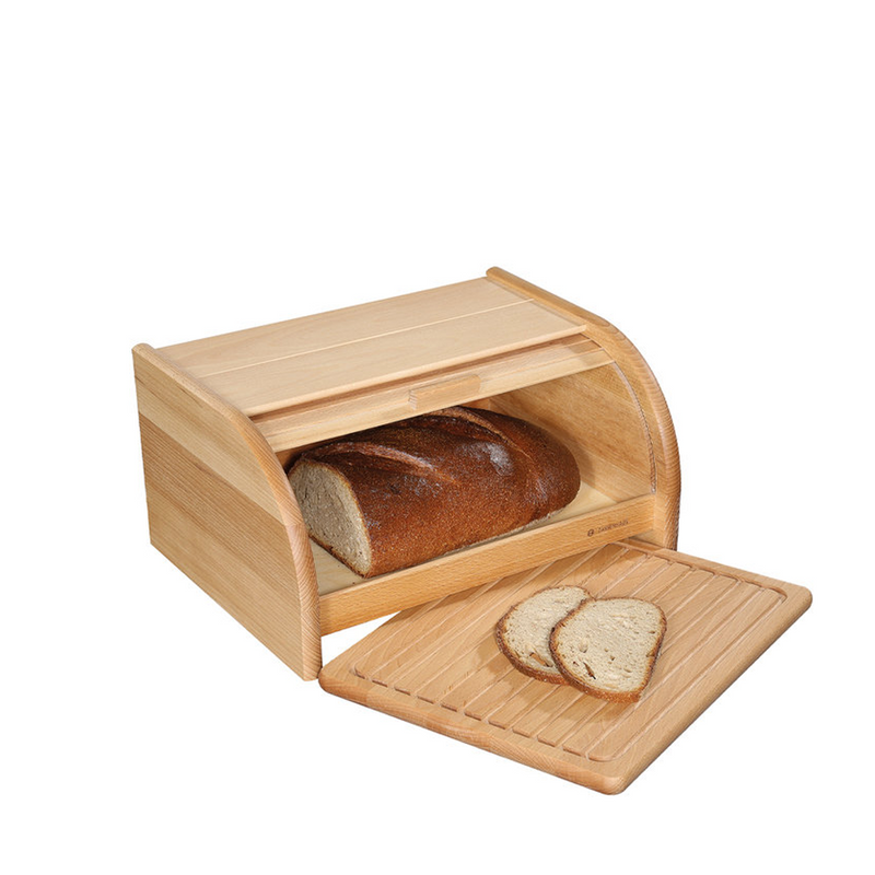 Zassenhaus Wooden Bread Box with Pull-Out Board COUNTRY