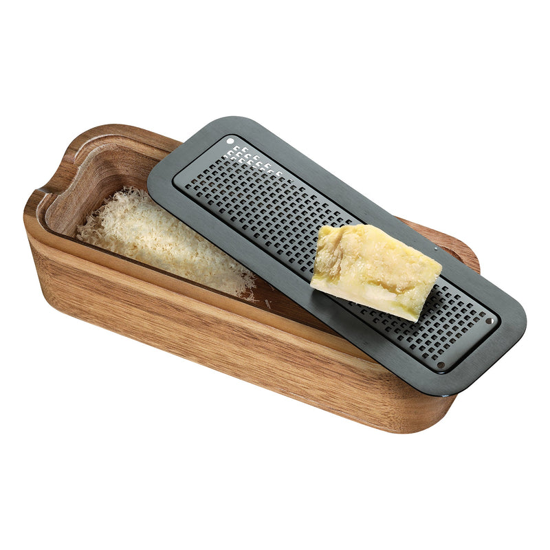 Zassenhaus Cheese Grater Made of Acacia Wood with Collection Container – Art. 071344