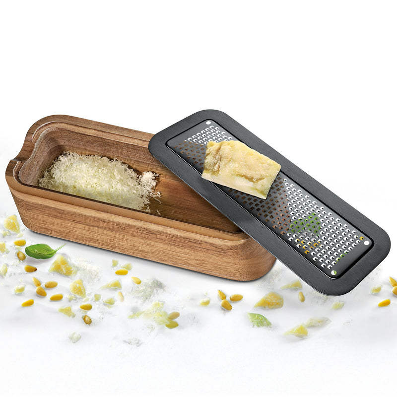 Zassenhaus Cheese Grater Made of Acacia Wood with Collection Container – Art. 071344