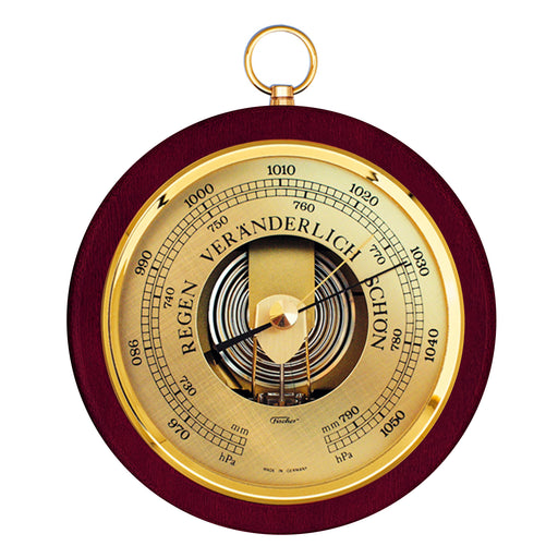 Fischer Barometer Brass-Mahogany 170 mm / 6.7" - 1436R-22 (German Display)