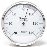 Fischer Sauna Thermometer, Stainless Steel - DE / Celsius